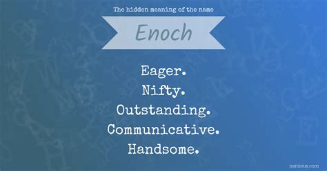 The hidden meaning of the name Enoch | Namious