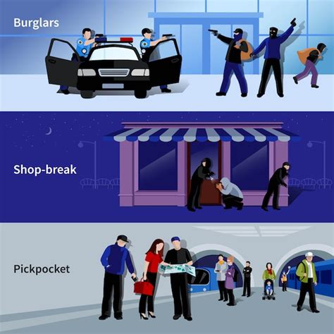 Car burglary scene Vectors - Download Free High-Quality Vectors from ...