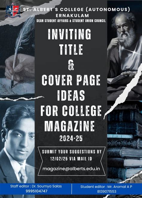 INVITING TITLE AND COVER PAGE IDEAS FOR COLLEGE MAGAZINE – St. Albert’s ...