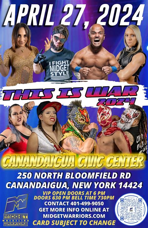 2024 Midget Wrestling Warriors "This is War!" Tour - Greater ...