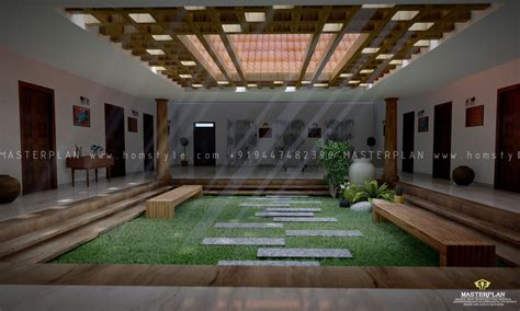 INTERIOR COURTYARD -1 - Kerala house plan - Kerala home design ...