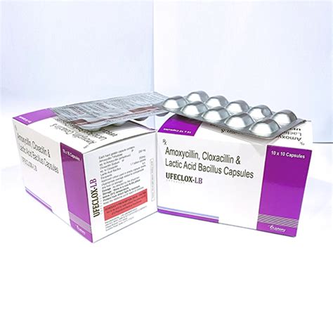 Ufeclox LB - Amoxycillin, Cloxacillin & Lactic Acid Bacillus Capsules ...