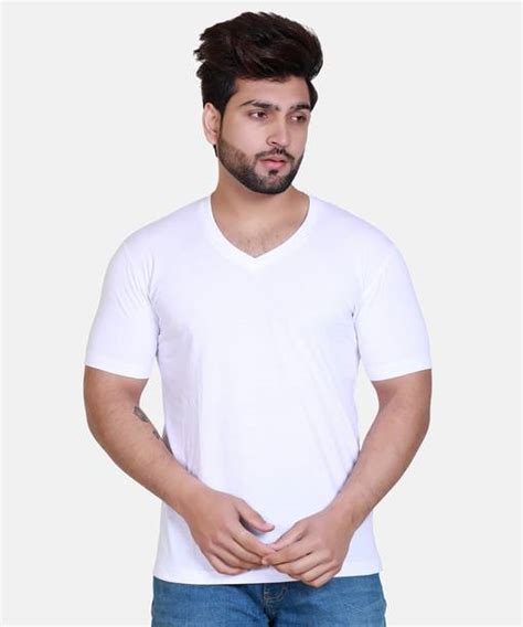 White V Neck T Shirts - Buy White V Neck T Shirts online at Best Prices ...