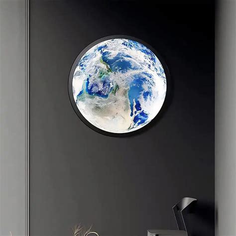 HDC Modern Home Decoration LED Planet Earth Wall Night Light Bedside C