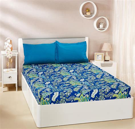 Amazon Brand - Solimo Floral Treasure 144 TC 100% Cotton Double ...