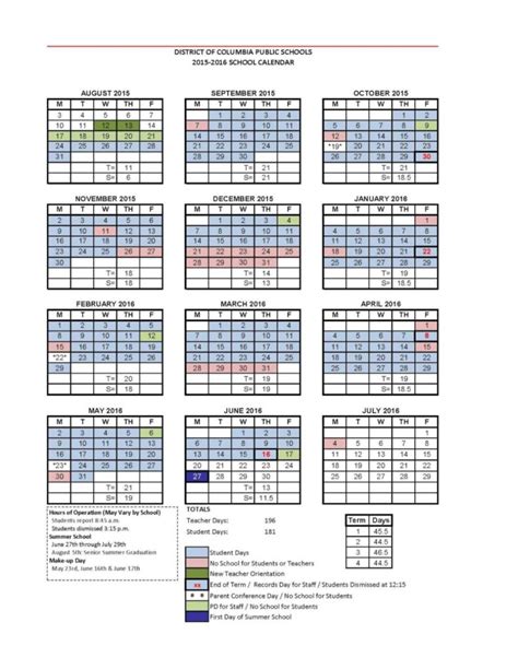 Dc Public Schools Academic Calendar - Academiccalendars.net