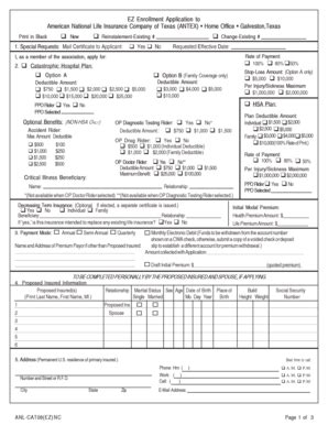 Fillable Online EZ Enrollment Application to Fax Email Print - pdfFiller
