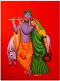 Buy Painting Radha-krishna Artwork No 3102 by Indian Artist Priti Parikh