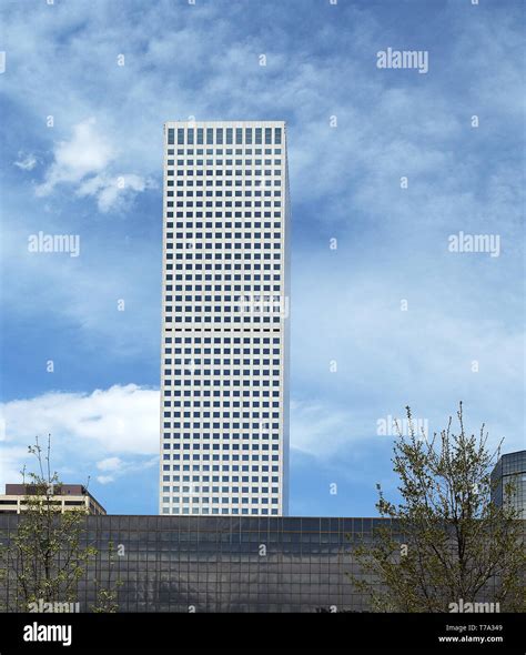 View of Republic Plaza, the tallest building in Denver, Colorado and ...