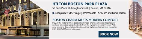 Hotels | 2025 MRS Fall Meeting | Boston, Massachusetts