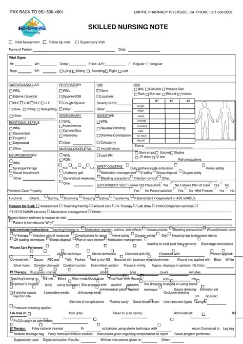 Free Printable Nursing Notes Templates [Word, PDF]
