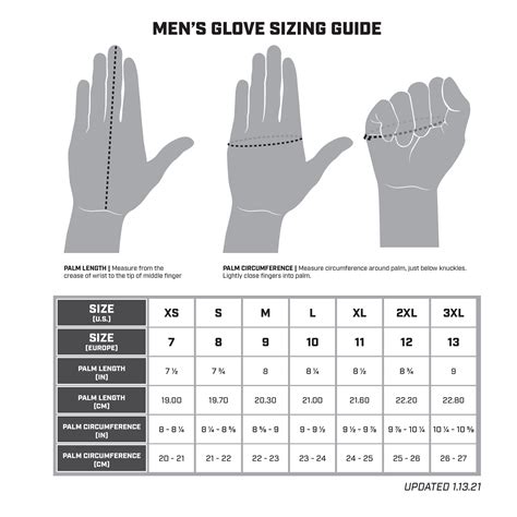Klim Glove Size Chart Men – Moto Camp Nerd