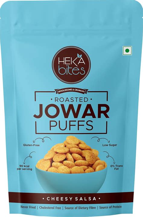 HEKA bites Roasted Jowar Puffs Cheesy Salsa, 60gms (Pack of 2) : Amazon ...