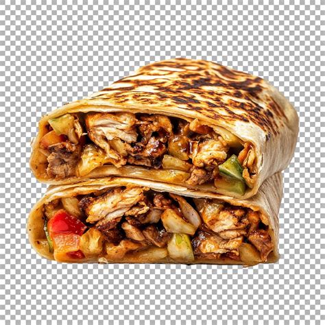 Transparent or png image of chicken wrap | Premium AI-generated PSD