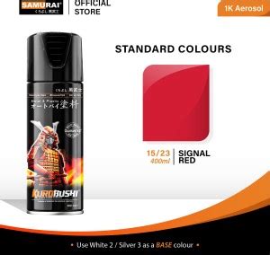 Samurai Kurobushi Standard Colours SP015 Red Spray Paint 400 ml Price ...
