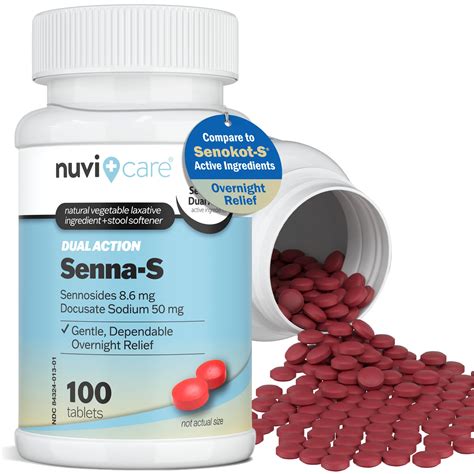 Amazon.com: NUVICARE Senna Plus Laxative Stool Softener - Docusate ...