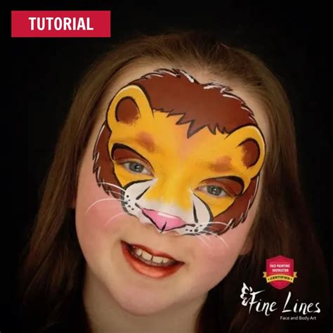 Lion Face Paint Kids