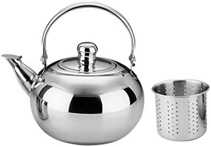 MERISHOPP® Stainless Steel Teapot Kettle Coffee Pot With Tea Leaf ...