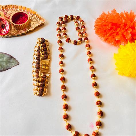📿 Eternal Rudraksha Premium Mala + Modern Rudraksha Bracelet Combo (La ...
