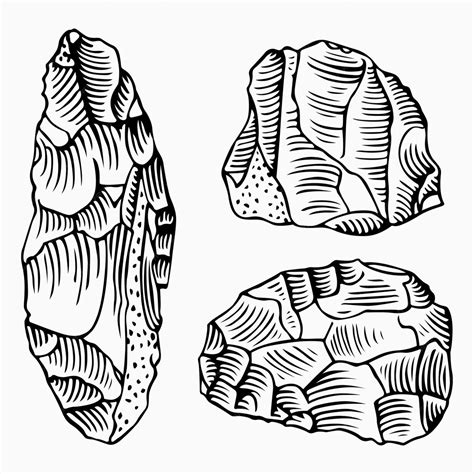 Piedras de la edad de piedra | Vector Premium