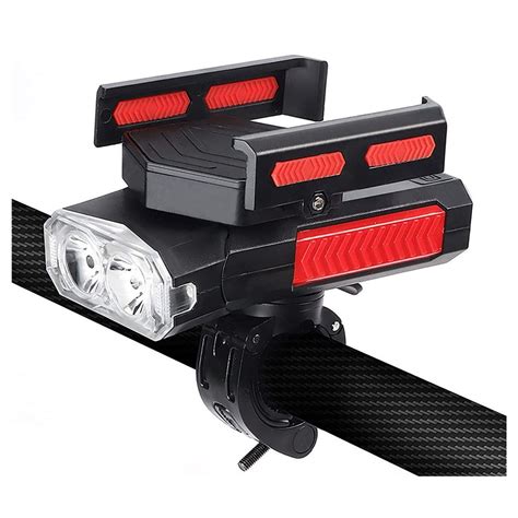 FabSports Red 4 in 1 Bicycle Front Light, Powerbank, Headlight, High-D ...