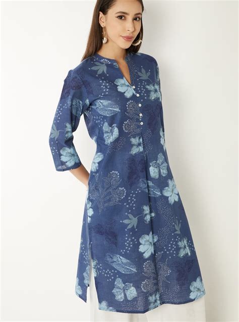 Buy Women Floral Print Straight Kurta Online at just Rs. 599.0 ...
