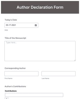 Image result for Author Declaration Example