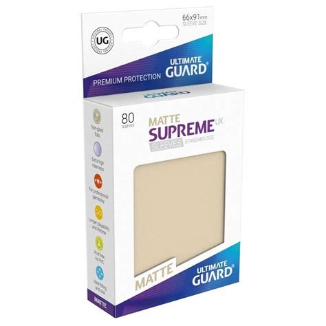Supreme UX Card Sleeves (80 Piece), Matte Sand, Standard Size : Amazon ...