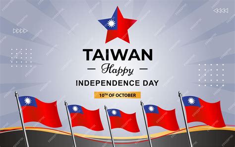Premium Vector | Taiwan Poster for Independence Day