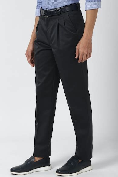Buy Men Black Solid Regular Fit Chino Casual Trousers Online - 659086 ...