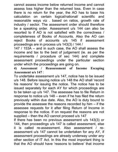 Assessment procedure under it act | DOCX