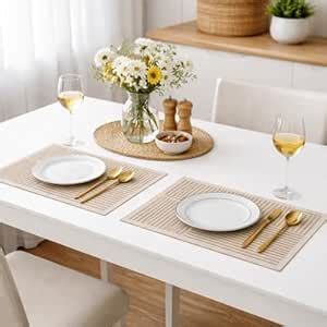 Buy TheTableTales Placemats Pack of 2, Premium Waterproof Heat ...