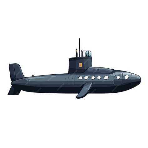 Detailed navy submarine cartoon vector illustration | Premium AI ...