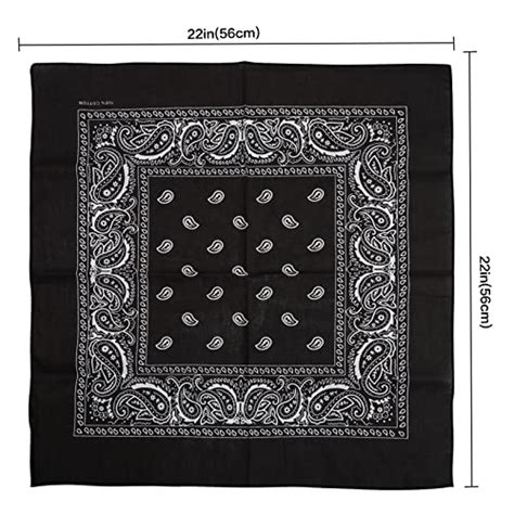 Buy Raylarnia Novelty Bandanas Paisley Cotton Bandanas-Black at Amazon.in