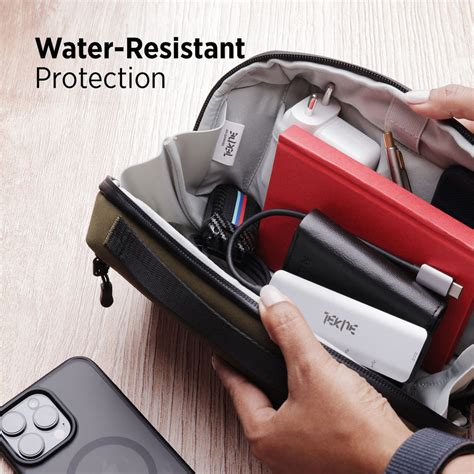 Tekne Gadget Organiser | Water-Resistant Tech Pouch with Multiple Comp ...