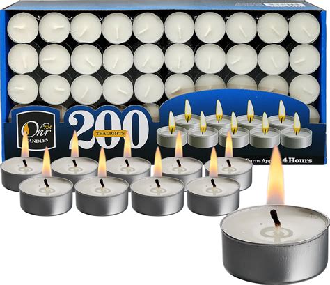 Amazon.com: Tealight Candles 50,100,150 Bulk Packs Unscented Smokeless ...