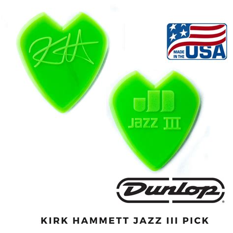 Dunlop 47-KH3N Kirk Hammett Jazz III Guitar Picks Made in USA - Guitar ...
