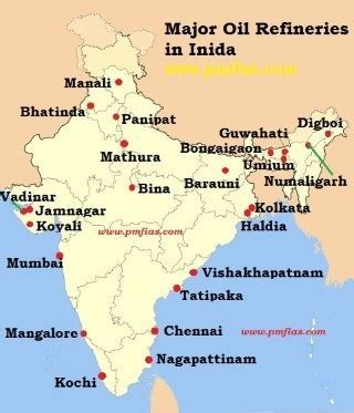 On political map of india mark areas where petroleum is found in large ...