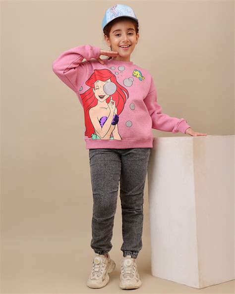 Disney Princess Printed Oversized Sweatshirt For Girls – Kidsville