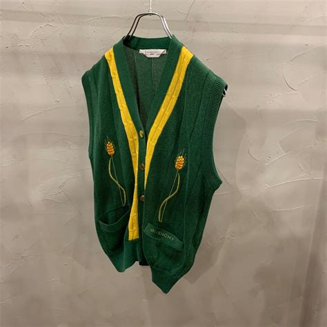GIVENCHY play / flower pattern knit vest / 80-90's | ROOM