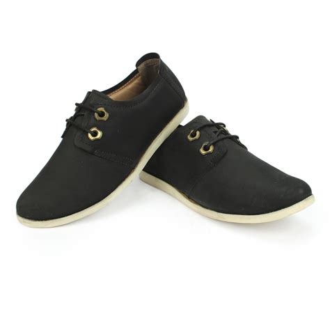 Black Leather Casual Shoes For Men In 100% Real Leather | Horex