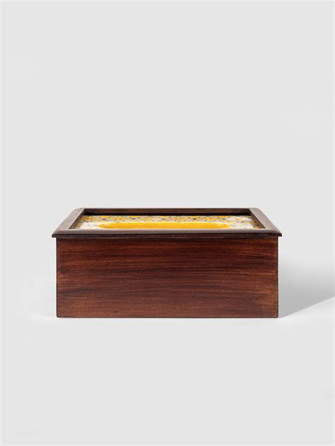 Premium Wooden Handmade Napkin Holder With Blue Pottery Tile in Blue ...