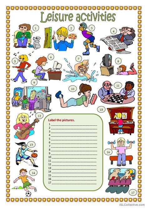 Leisure Activity Examples 的图像结果