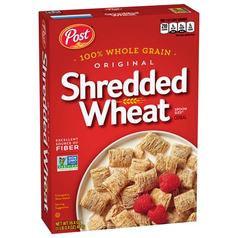 Post Shredded Wheat Breakfast Cereal: Whole-Grain, High-Fiber