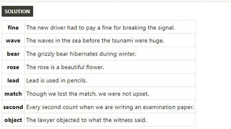 1.Q make a pair of sentence to show the different in meaning1.second ...