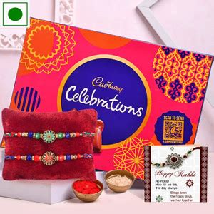 TIED RIBBONS Rakhi Gift for Brother with Chocolate Box - 2 Rakhis with ...