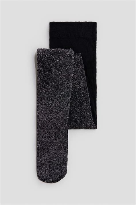 Glittery tights - Black - Kids | H&M IN