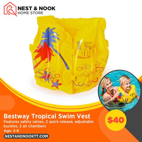 Bestway Tropical Swim Vest Float – Nest & Nook Home Store