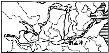 读黄河流域图和黄河下游“地上河”示意图，回答问题．（1）写出图中字母代表的地理事物名称：A______山，-