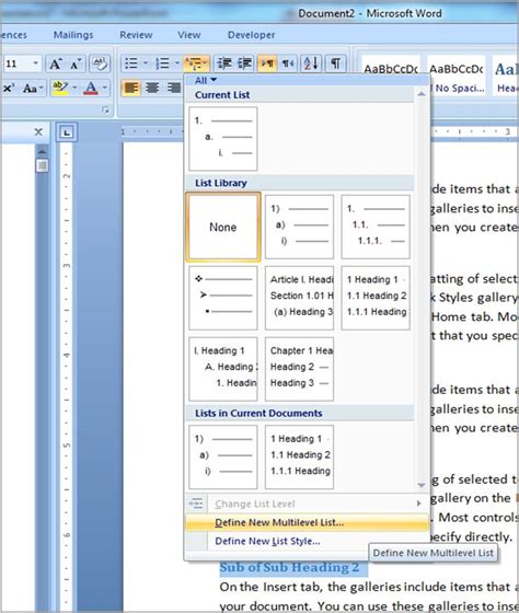 Image result for How to Create Multi-Level List in PowerPoint 2010